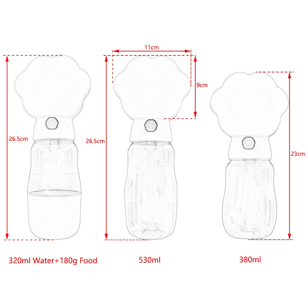 Pawdration Travel Pet Hydration Bottle